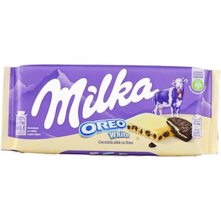 Milka | Ciocolata alba cu Oreo 100g