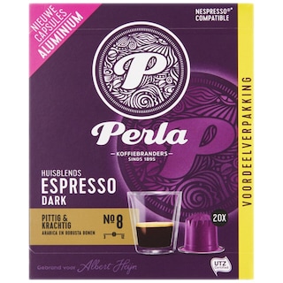 Perla | Cafea espresso 08 Dark 20 capsule 100g