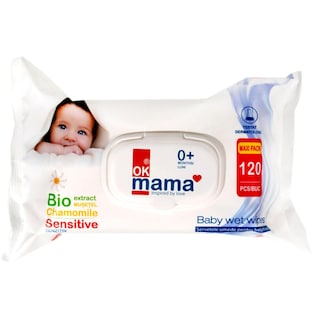 Ok Mama | Servetele umede pentru bebelusi, 120 bucati