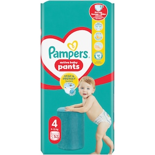 Pampers | Scutece chilotel bebelusi Marimea 4, 9-15 kg, 52 buc