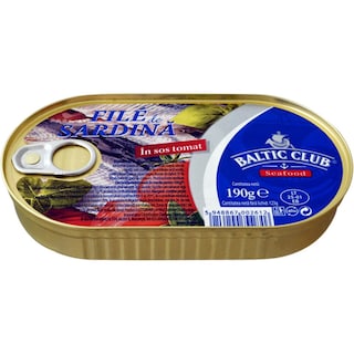 Baltic Club | File de sardine in sos tomat 190g