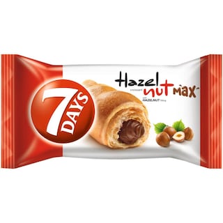7Days | Double | Croissant cu crema alune si cacao 80g