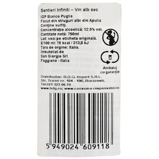 Tinazzi | Vin alb sec IGP Bianco Puglia 0.75L