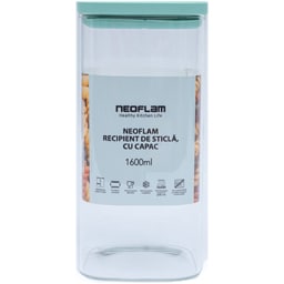 Neoflam | Recipient de sticla cu capac, 1600ml