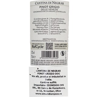 Cantina Di Negrar | Vin alb Pinot Grigio 0.75L