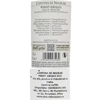 Cantina Di Negrar | Vin alb Pinot Grigio 0.75L