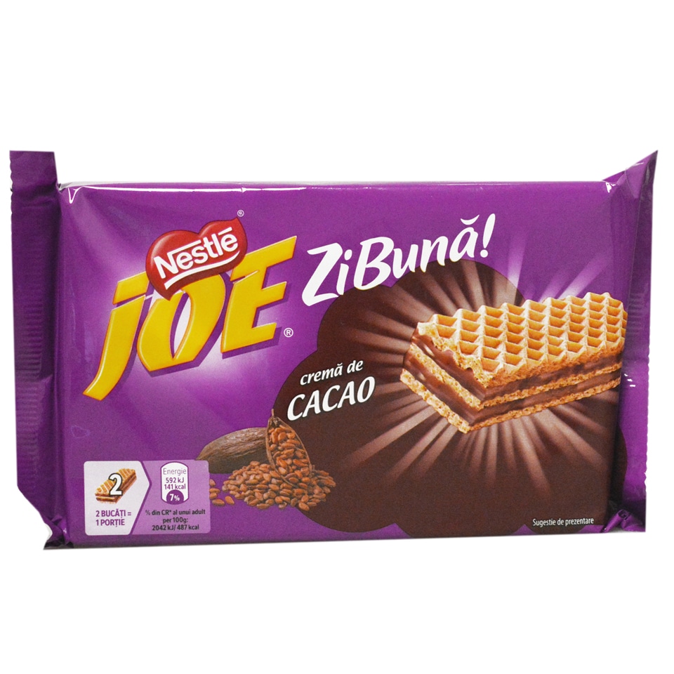 Joe | Zi Buna | Napolitane cu crema de cacao 117g | Mega-image