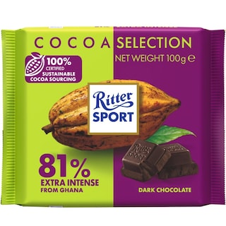Ritter Sport | Ciocolata neagra 81% cacao 100g
