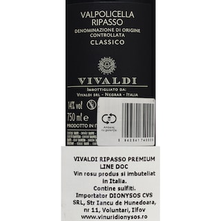 VIVALDI | Vin rosu Valpolicella Ripasso DOC 0.75L