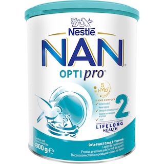 NAN Optipro | Lapte praf de continuare pentru bebelusi NAN OPTIPRO 2, de la 6 luni 800g