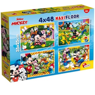 Lisciani | Puzzle de podea 2 in 1, 4 x 48 piese, diverse modele
