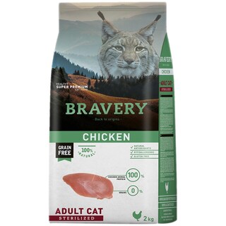 Bravery | Hrana uscata Adult Sterilized, Chicken 2kg