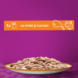 Whiskas | Hrana umeda pentru pisici cu miel si curcan in sos 85g