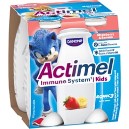Actimel | Iaurt de baut cu capsuni si banane 4x100g