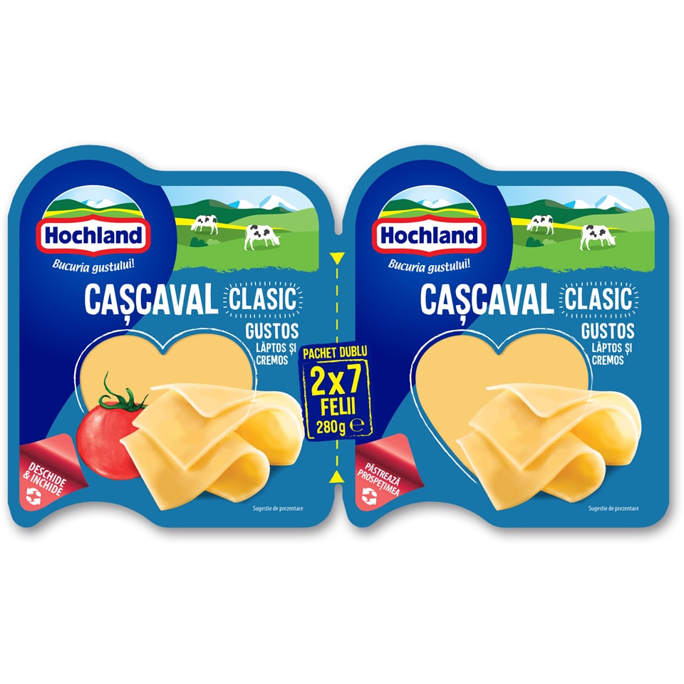 Cascaval clasic felii 280g (cu card Connect)