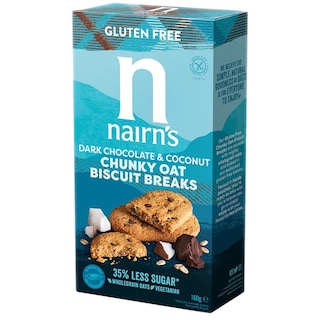 Nairn's | Biscuiti pufosi fara gluten din ovaz integral cu ciocolata si cocos 160g