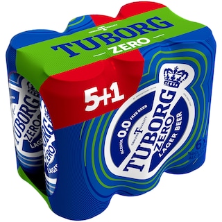 Tuborg Zero | Bere lager fara alcool 5+1 0.5L