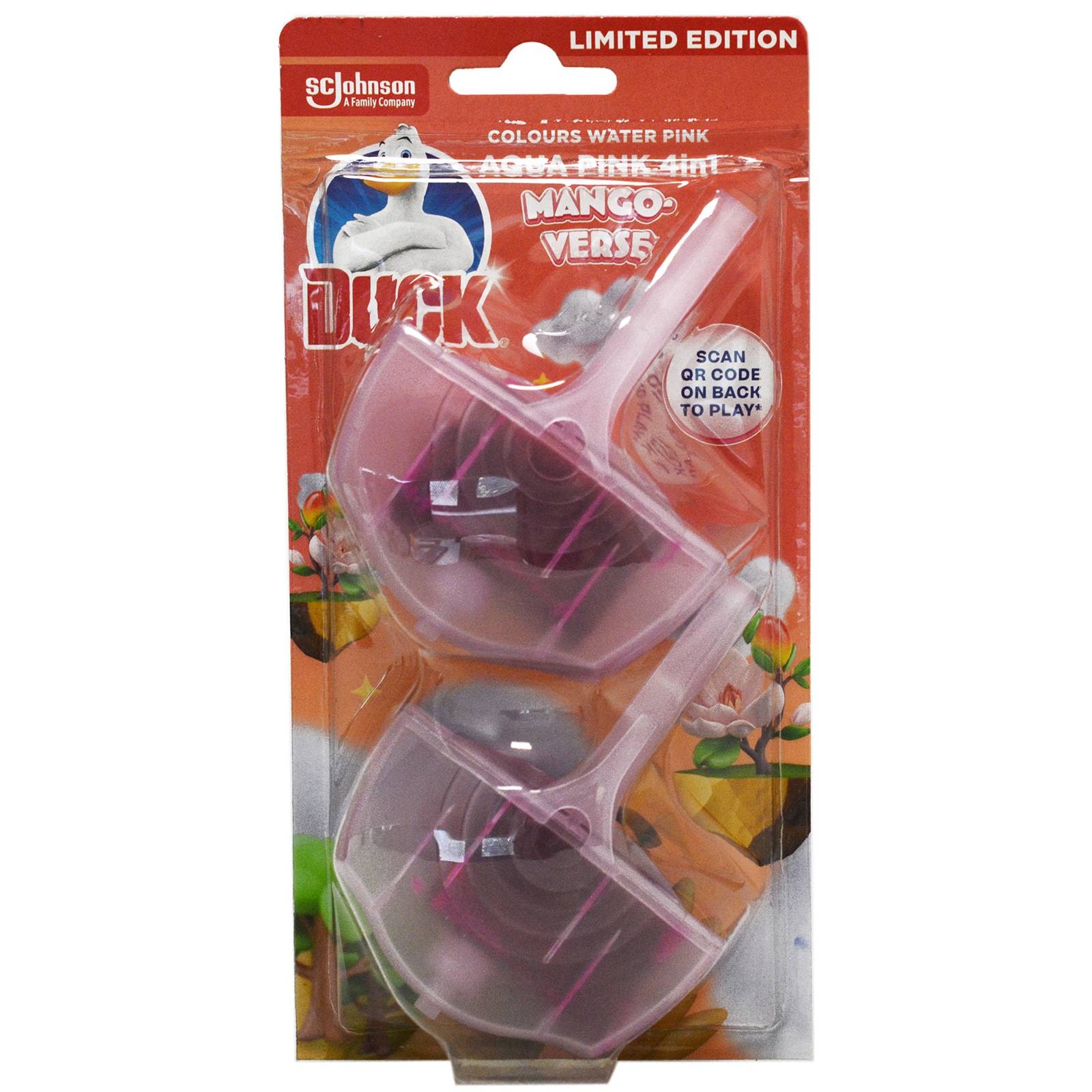Duck | Odorizant solid pentru toaleta Aqua Pink 4 in 1 - Mango