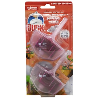 Duck | Odorizant solid pentru toaleta Aqua Pink 4 in 1 - Mango Verse 2x36g