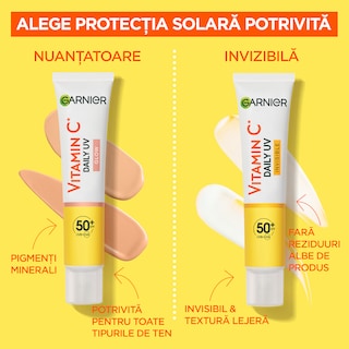 Garnier | Crema fluida invizibila Garnier Skin Naturals Vitamin C SPF 50+