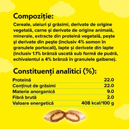 Dreamies | Hrana complementara cu somon si branza pentru pisici adulte si pisoi 60g