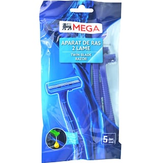 MEGA | Aparat de ras cu 2 lame, 5 bucati