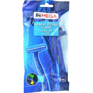 MEGA | Aparat de ras cu 2 lame, 5 bucati
