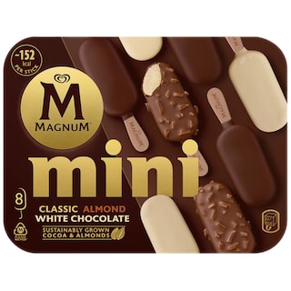 Magnum | Mini | Inghetata mini Classic Almond White Chocolate 8x55ml