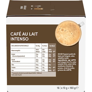 Nescafe | Dolce Gusto | Cafea Cafe au lait Intenso, 16 capsule