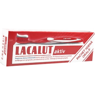 Lacalut | Pasta de dinti Aktiv 75 ml + Periuta de dinti