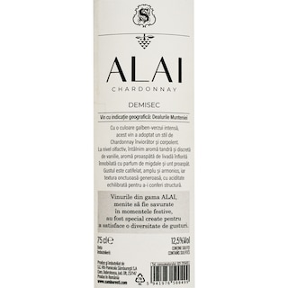 Alai | Vin alb demisec Chardonnay 0.75L