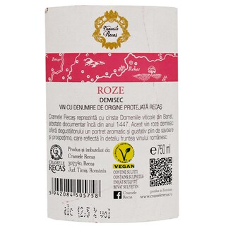 Domeniile Recas | Vin roze demisec 0.75L