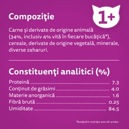 Whiskas | Hrana umeda pentru pisici cu vita in sos 85g