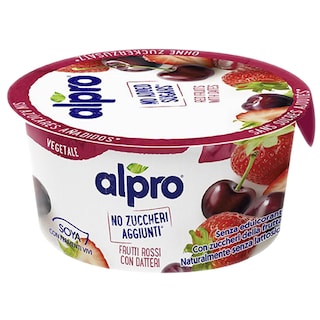 Alpro | Produs fermentat din soia, cu fructe rosii si curmale 135g