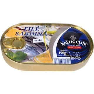 Baltic Club | File de sardine in ulei 190g