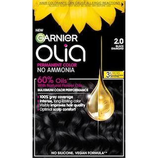 Garnier | Vopsea permanenta pentru par, fara amoniac, 2.0 Black Diamond