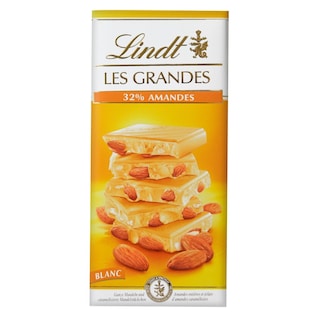 Lindt | Les Grandes | Ciocolata alba cu migdale 150g