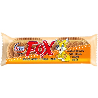 Fox | Biscuiti cu crema de cacao 30g