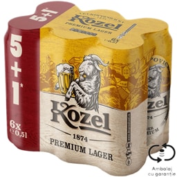 Bere blonda Premium Lager 5+1x0.5L