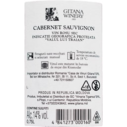 Gitana Winery | Vin rosu sec Cabernet Sauvignon 0.75L
