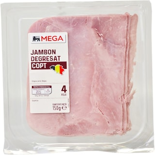 MEGA | Jambon copt degresat felii 150g