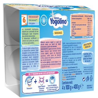 Nestle | Iogolino | Gustare cu lapte si banane, de la 6 luni 4x100g