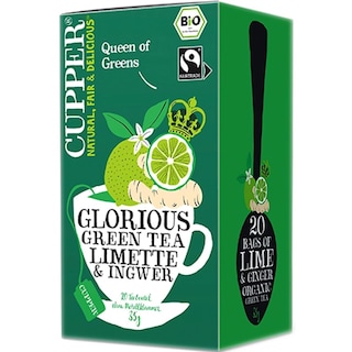 Cupper | Ceai verde ecologic cu lamaie verde si ghimbir 35g