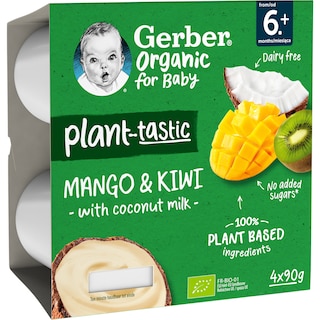 Desert bio cu mango, kiwi si cocos 4x90g