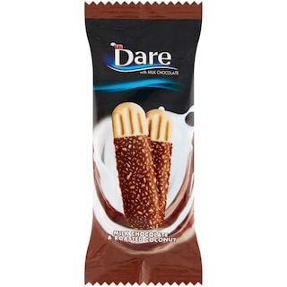 Dare | Biscuiti cu glazura de ciocolata cu lapte si cocos 44.5g