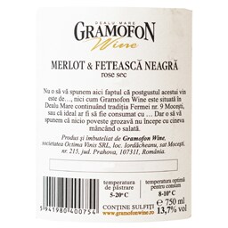 Gramofon | Vin rose Merlot 750ml