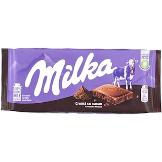 Milka | Ciocolata cu lapte cu crema cu cacao, aerata 100g