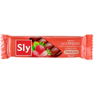 Sly | Tableta cu capsune cu indulcitor 25g