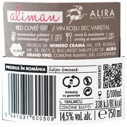Alira | Aliman | Vin rosu sec Red Cuvee 0.75L