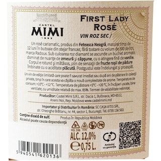 Castel Mimi | Vin roze sec First Lady 0.75L